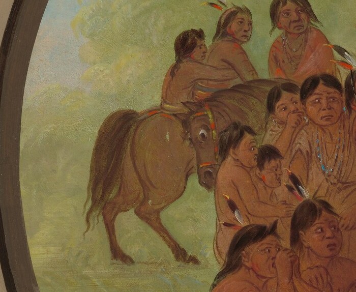 Even the horse on the left indicates status in Plains Indian life.