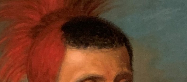 Look first at his eyes.