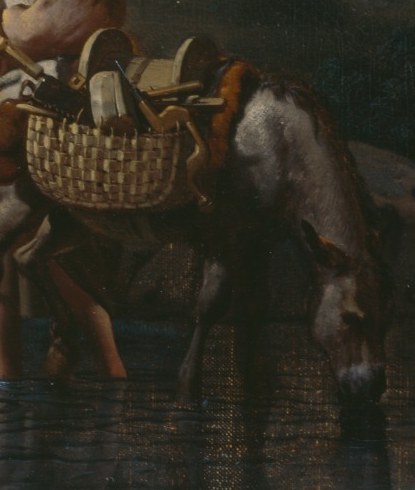 The infant Jesus holds a lamb, a symbol of sacrifice.
