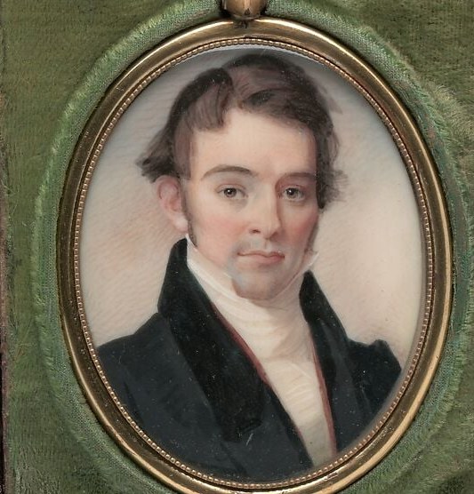 This one is painted on ivory, smaller than a playing card.