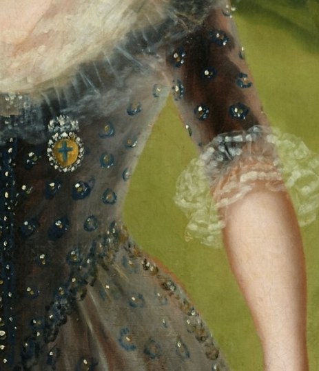 Her portrait was meant to project power and wealth.