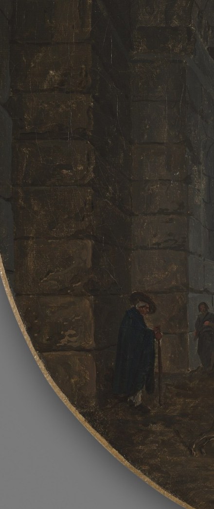 These monumental columns frame the entrance to a vast grotto.