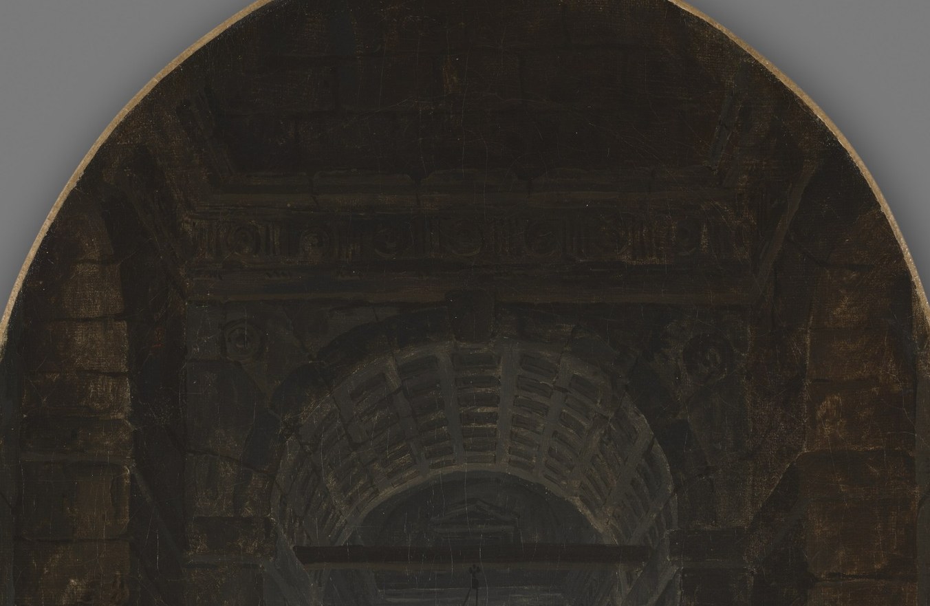 He created imaginary scenes, blending nature with ancient structures.