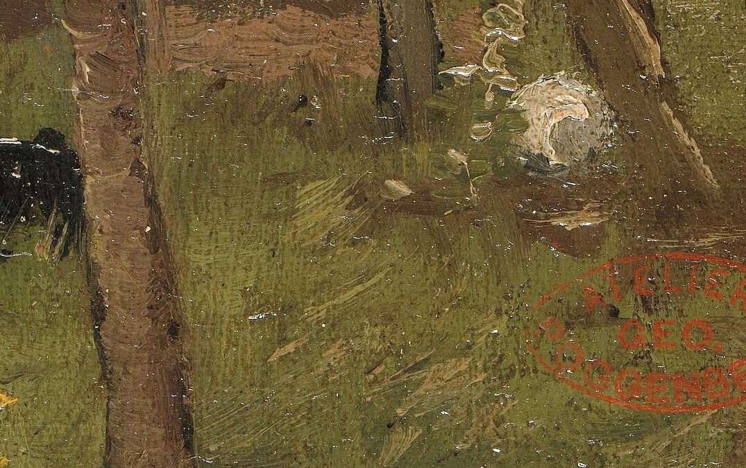 Look closely at the lower right, on the grass.