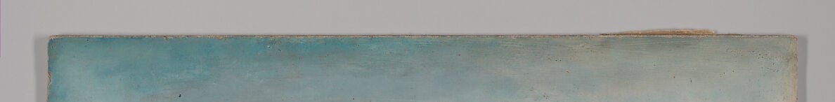 The narrow band of sky is unusually flat and low; Chappel keeps the horizon high, emphasizing the street canyon and the hemmed-in world of the working men.