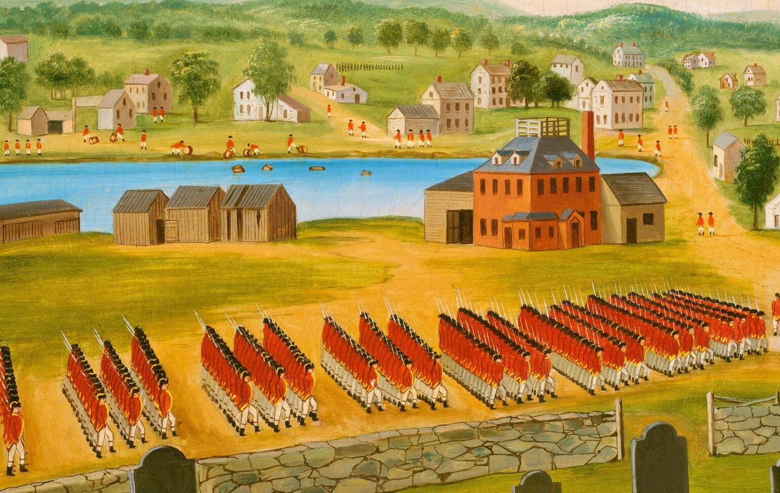But its real subject is this rare glimpse of an early American militia.