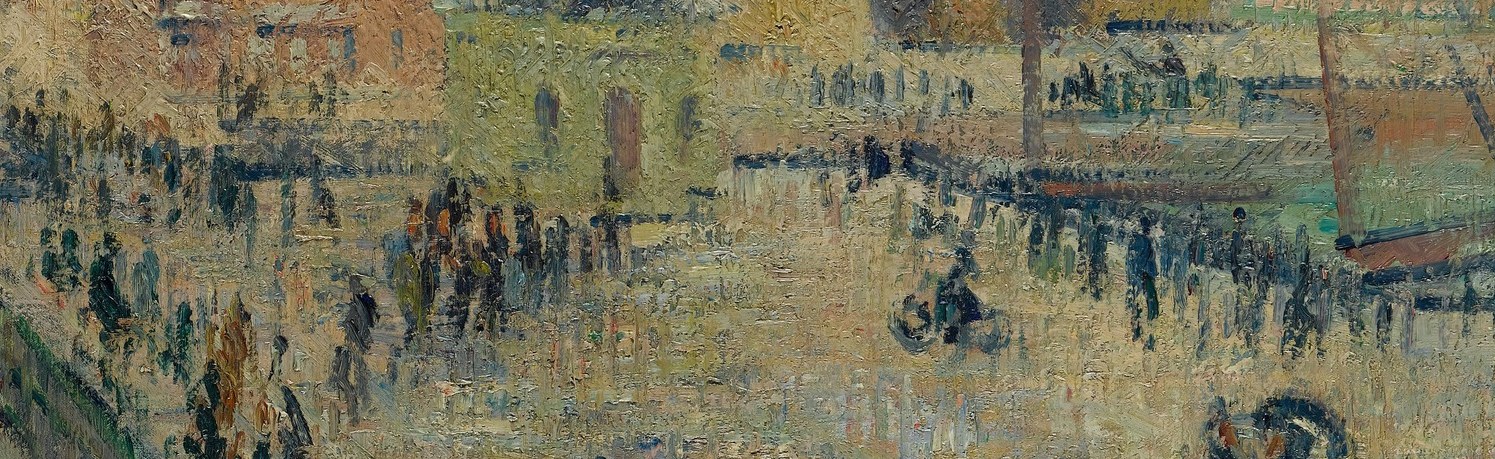 Loiseau laid the paint so thick it reads like churned water.