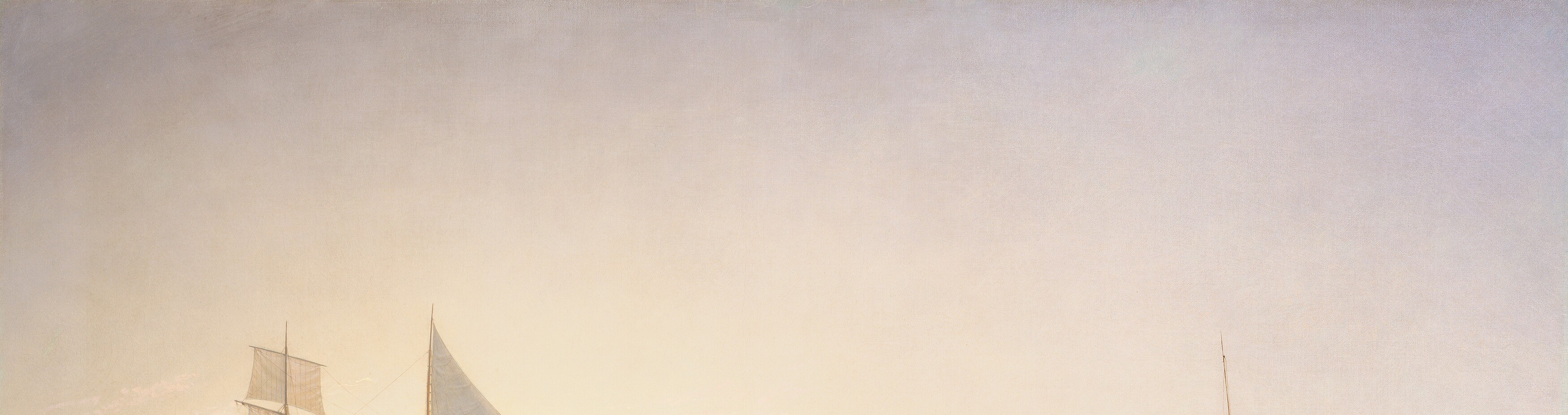 The painting is as becalmed and quiet as its creator.