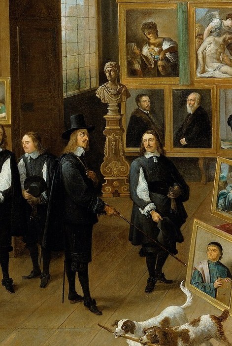 The man in black beside the Archduke is the painter himself.
