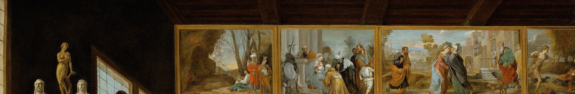 Not decoration. An inventory. Titian, Raphael, Giorgione, all miniaturized.
