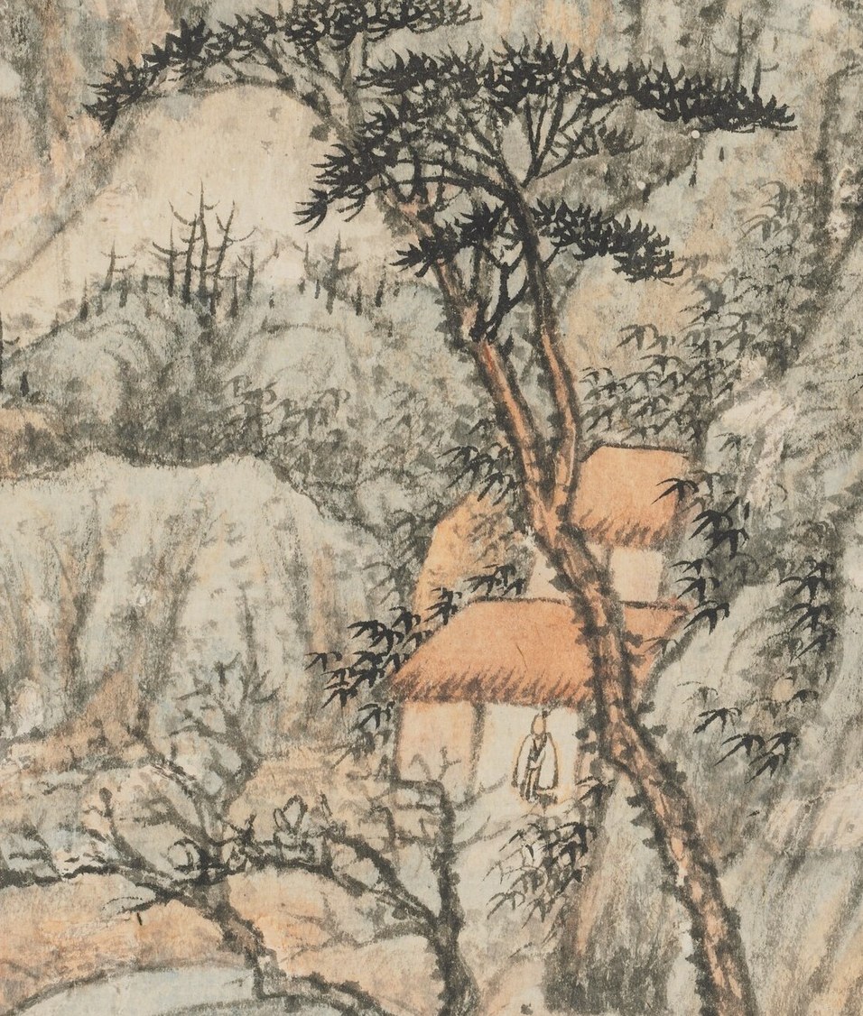 Look closely at the gnarled pine, a symbol of resilience.