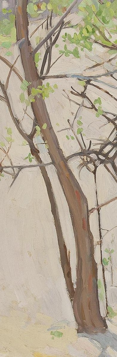 Look closely at the branches on the left.
