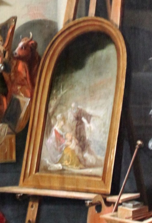 Look closely: what is Luke painting on his canvas?