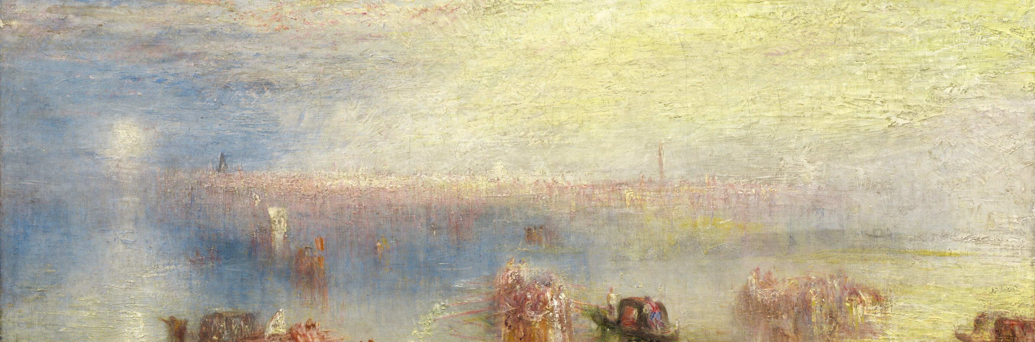 He used loose, almost watercolor-like oil paint.