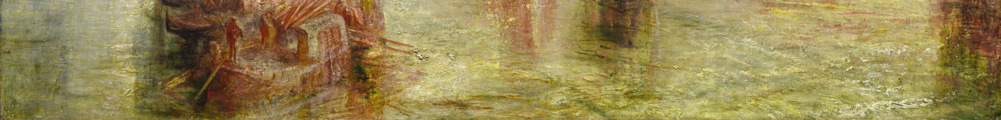 Look closely at the water: it's thick, broken brushstrokes.