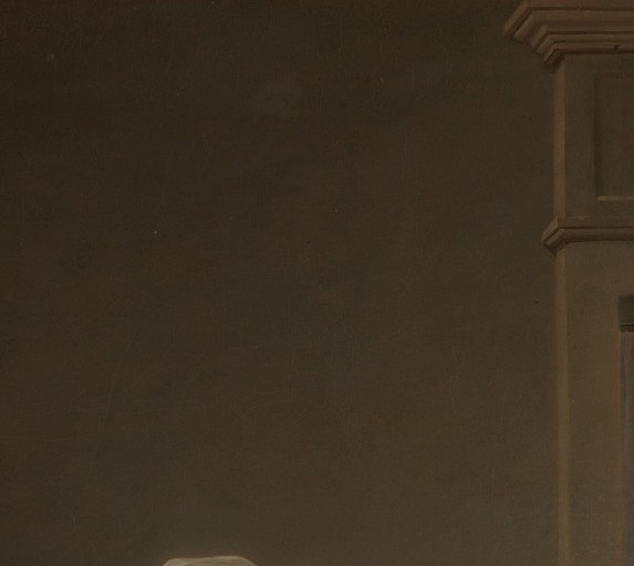 Her composed, confident look straight at the viewer announces professional self-possession , rare for a woman artist in 1789; the slight tilt and calm expression make this a riveting close-up target.