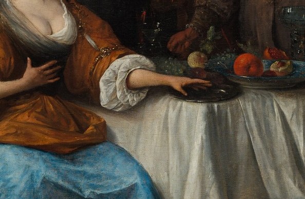 Esther's hands echo a prayer of deliverance.