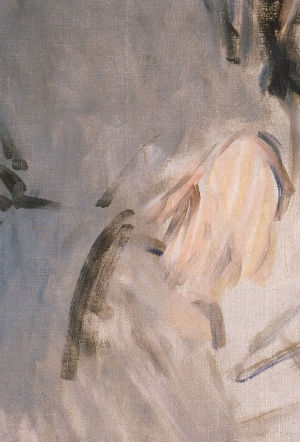 The painting feels unfinished, like a quick study.
