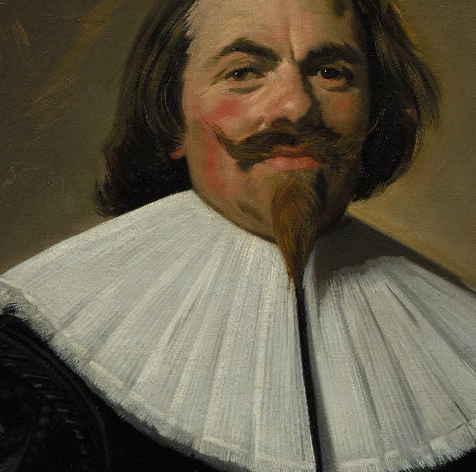 He was painted by Frans Hals, a master of Dutch portraiture.