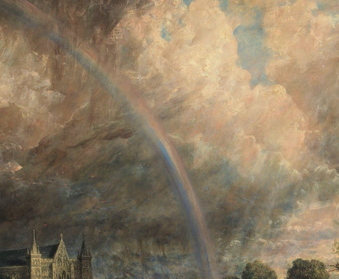 He added a rainbow, a symbol of hope after the storm.