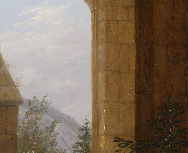 He studied with the great Romantic landscape artist Caspar David Friedrich.