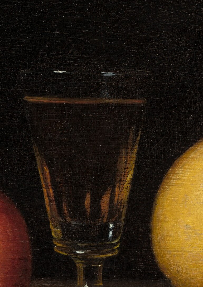 Peale built this transparency with layer over layer of thinned oil and glaze.