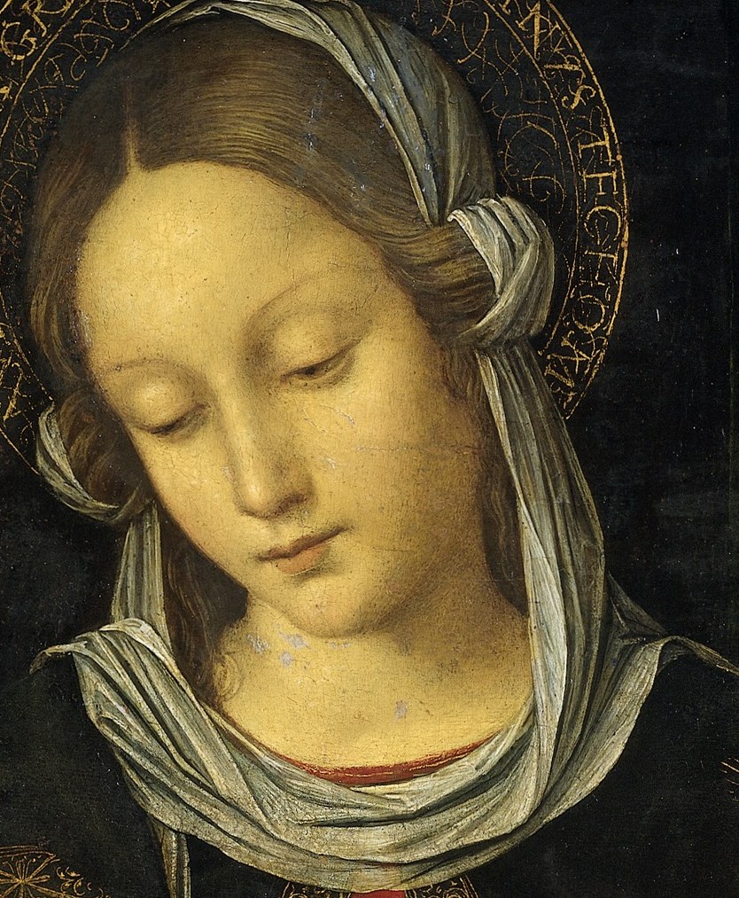 Her gaze suggests deep contemplation.