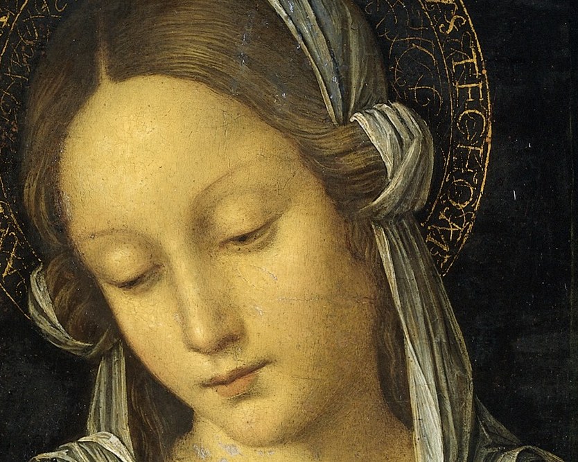The halos suggest divine status.
