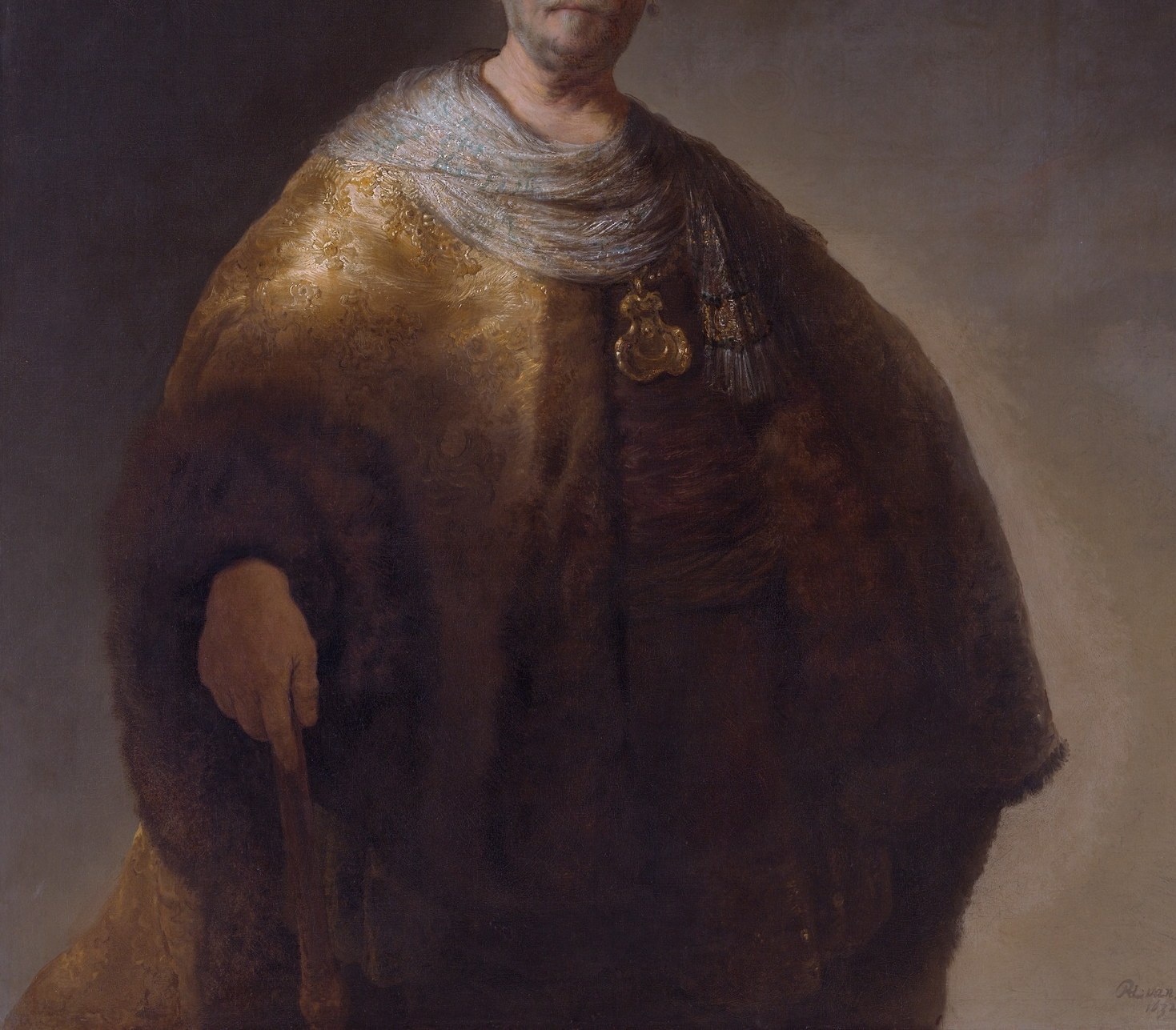 He paints this man in gold and silk, an imaginary Eastern prince.