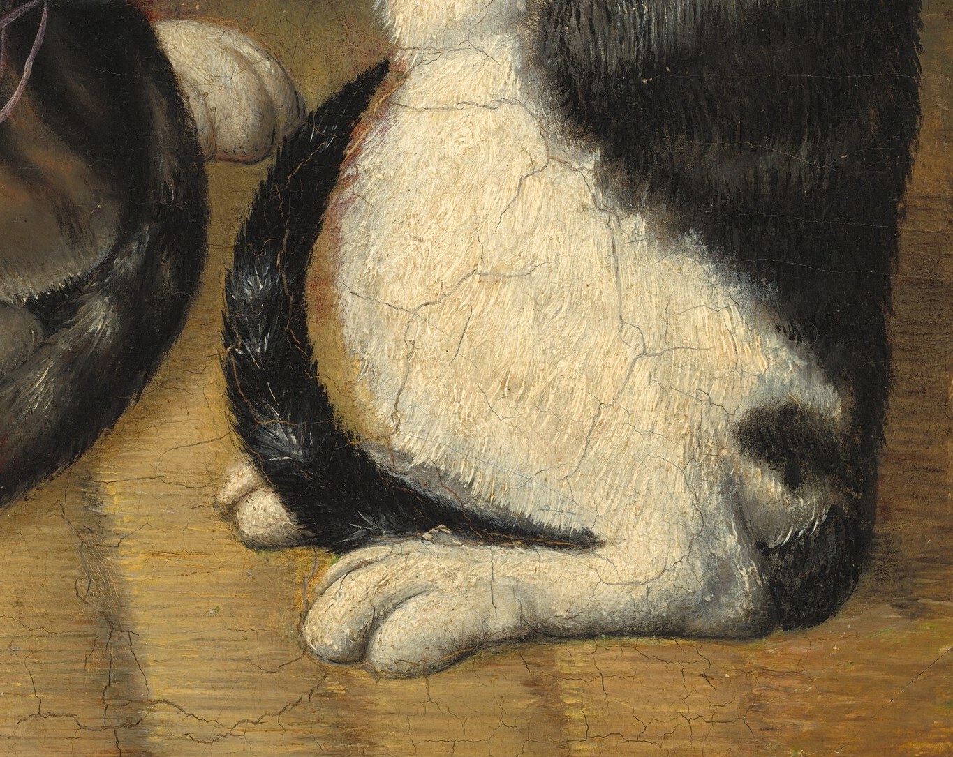 The artist used thick paint, called impasto, to create texture.