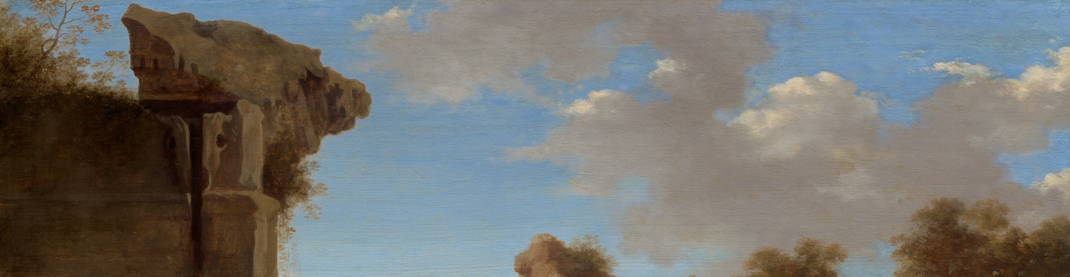 Look at the sky above them.
