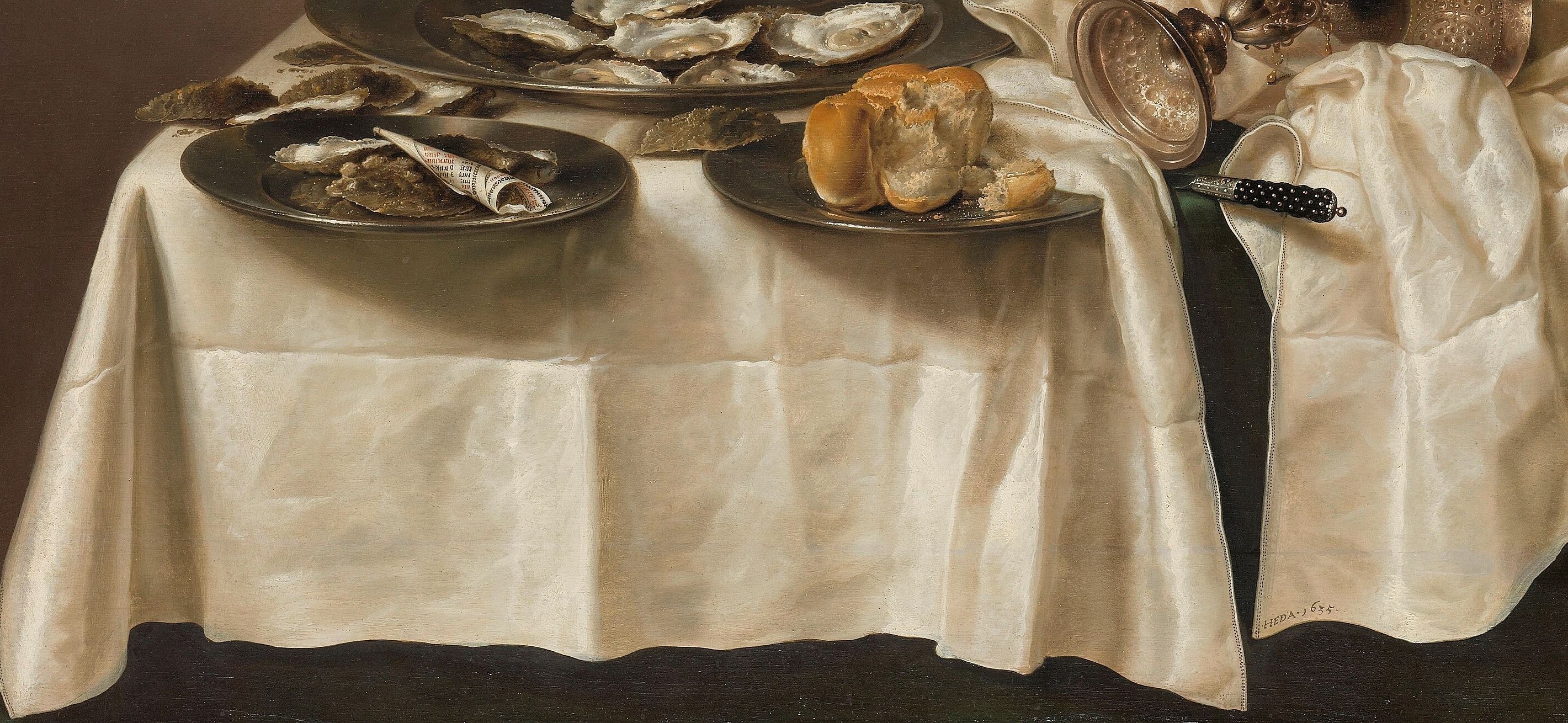 Heda painted this in 1635, in Haarlem. He never painted anything but still life.