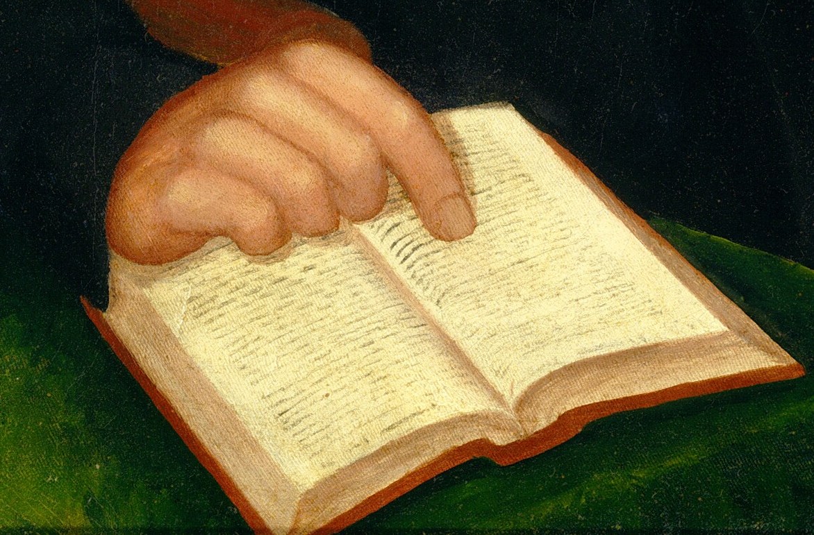 This painting honors literacy and quiet study.