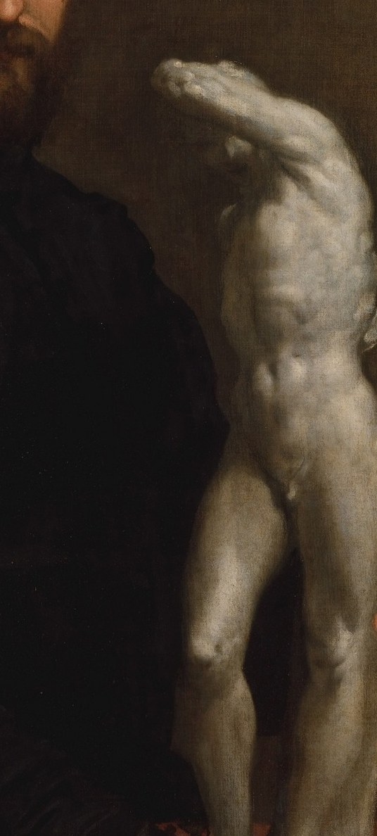 Veronese painted him holding his own work.