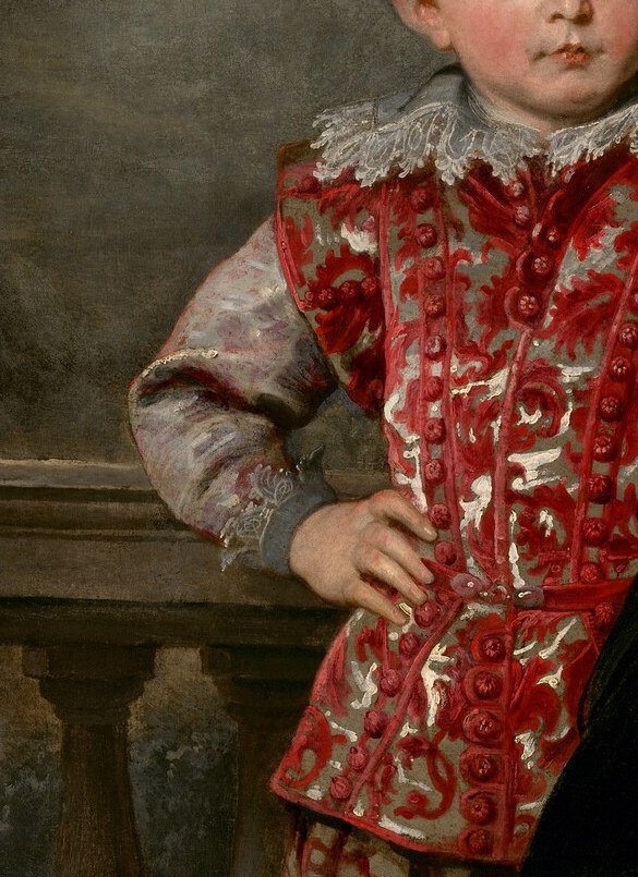 Even his assertive hand on his hip shows how he is presented: an heir.