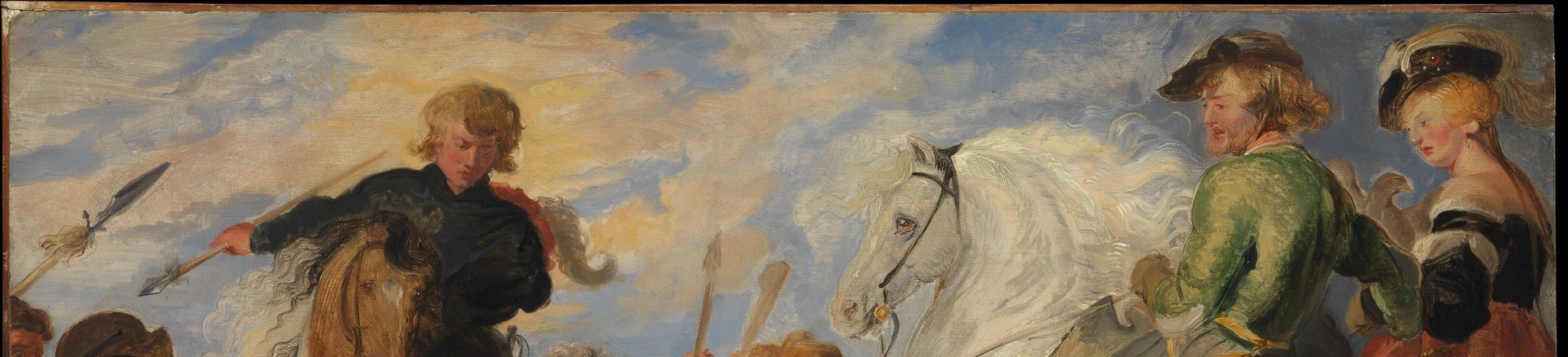 The suffused amber light is a deliberate Flemish Baroque atmospheric choice; Landseer's faithful rendering of it proves he studied more than just the animals