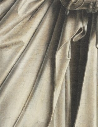 This technique, chiaroscuro, gives the figure immense volume.