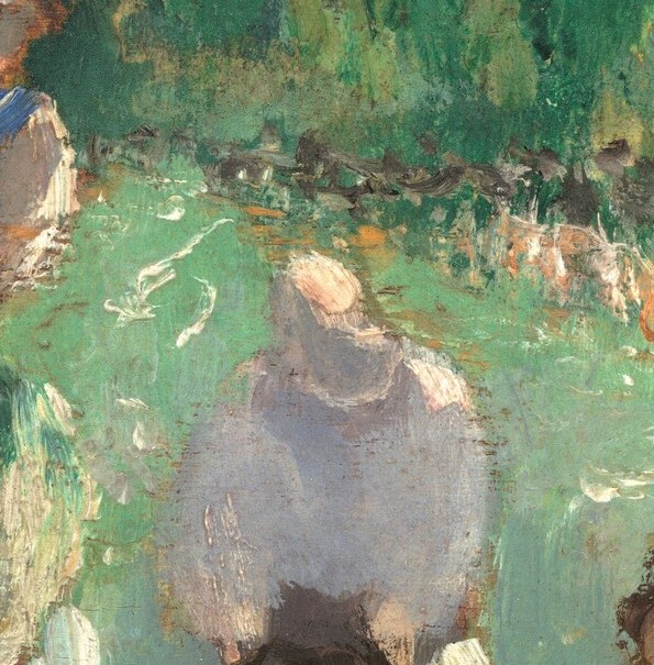 He used rapid, gestural strokes to convey their speed.