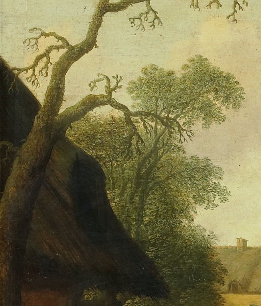 But look closely at the distant bank, under the tree.