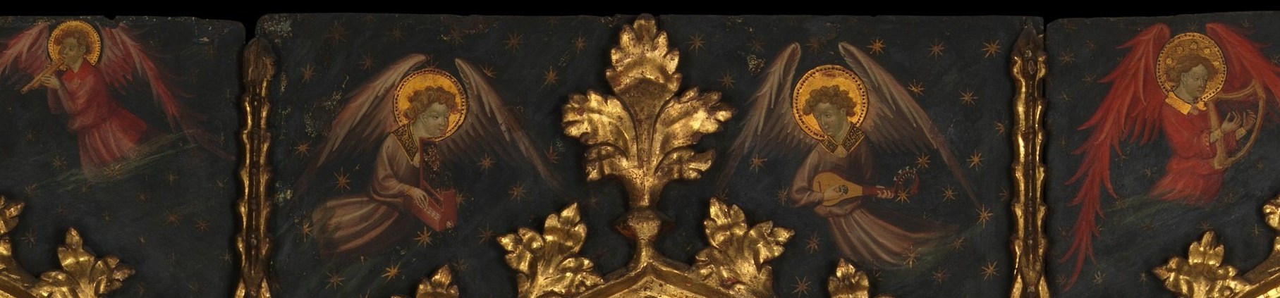 Every halo, every pinnacle, is tooled gold, hammered thin, laid down, and polished to glow.