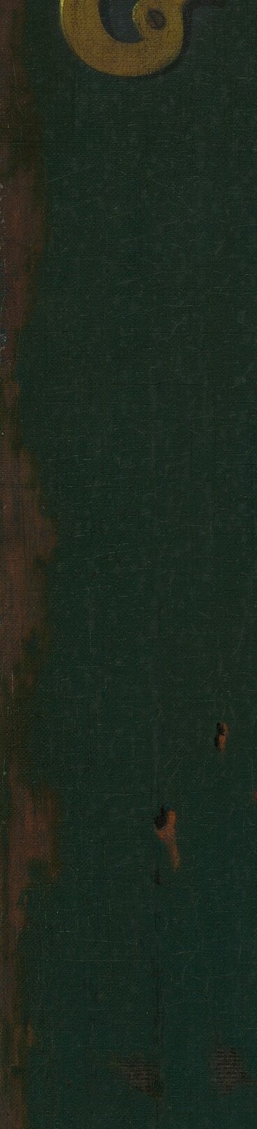 The hinges and the aged green paint are the painting.