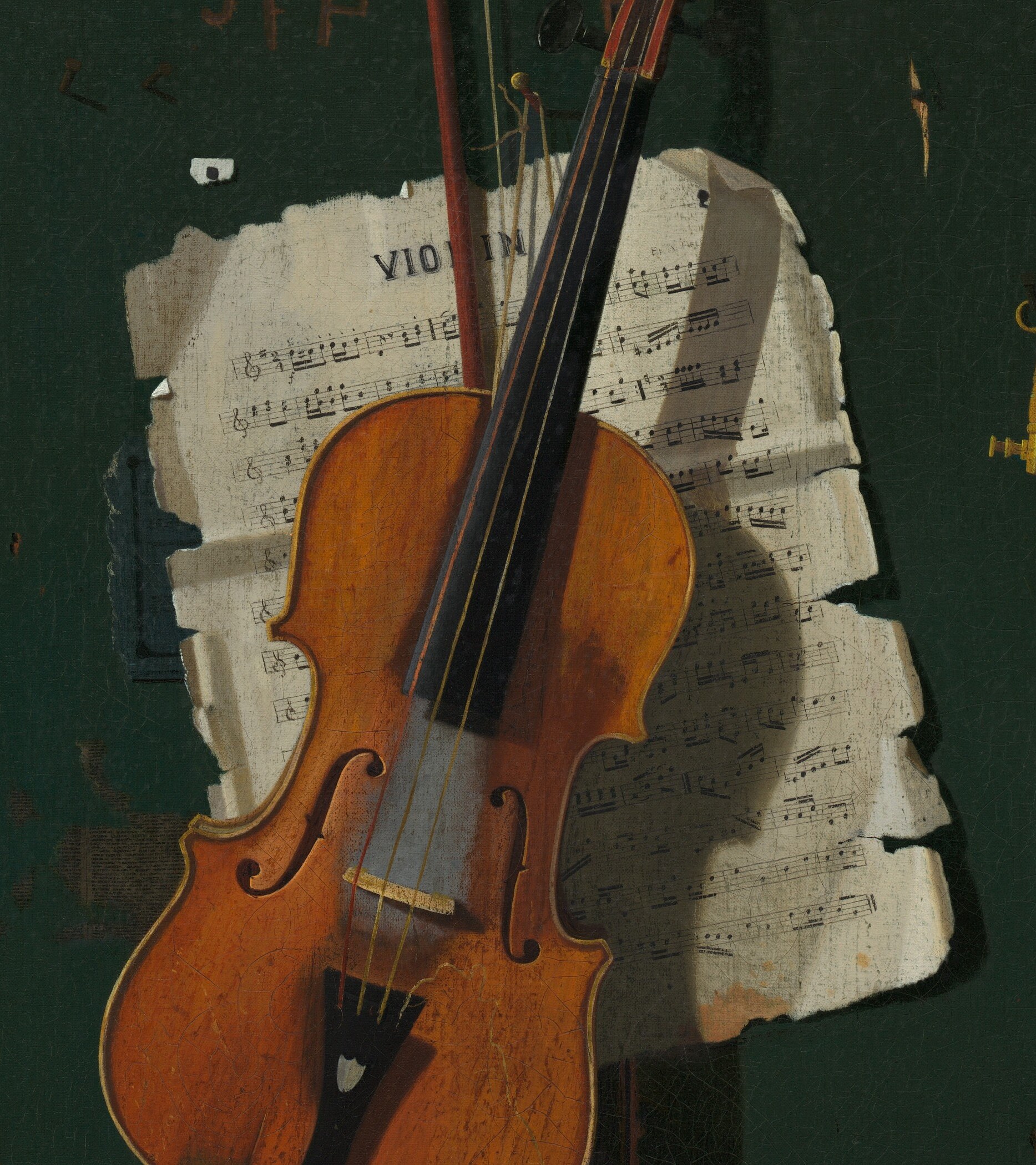 Now look at the music. It is dog-eared and worn.