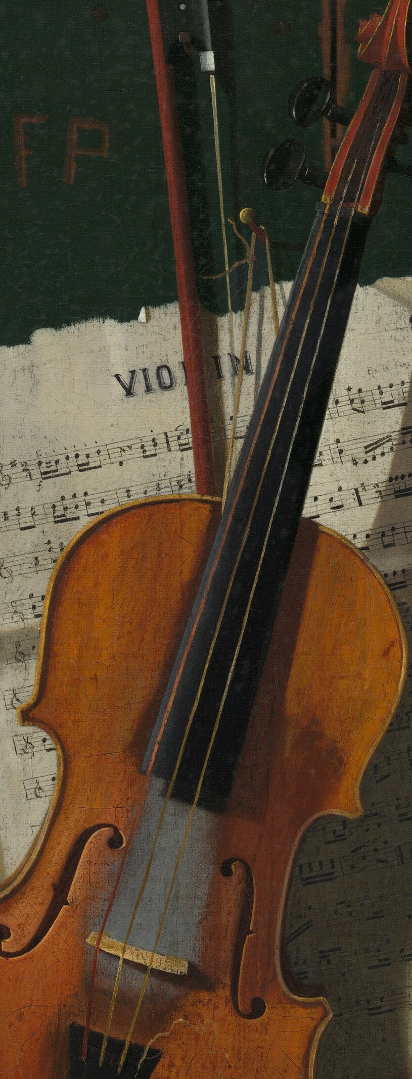 A silent instrument and unplayed notes. A paused life.