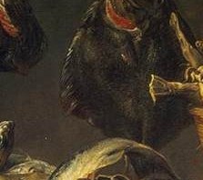 The painter also shows a whole pig.