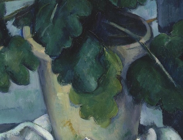 Look closely at the ceramic pot: it's subtly distorted.