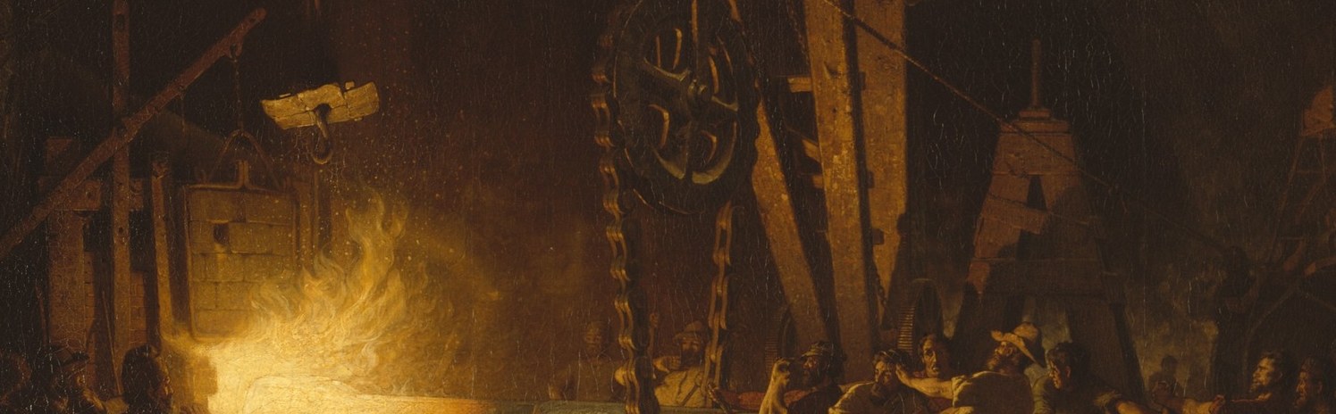 A single rod of molten iron holds every worker in place.