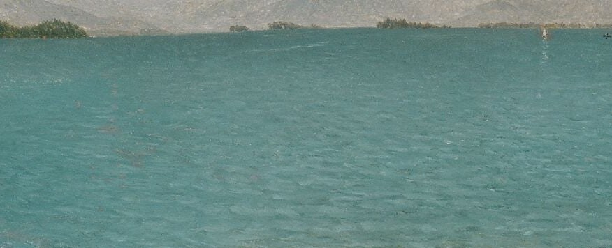 Kensett painted this outdoors in a single wet session.