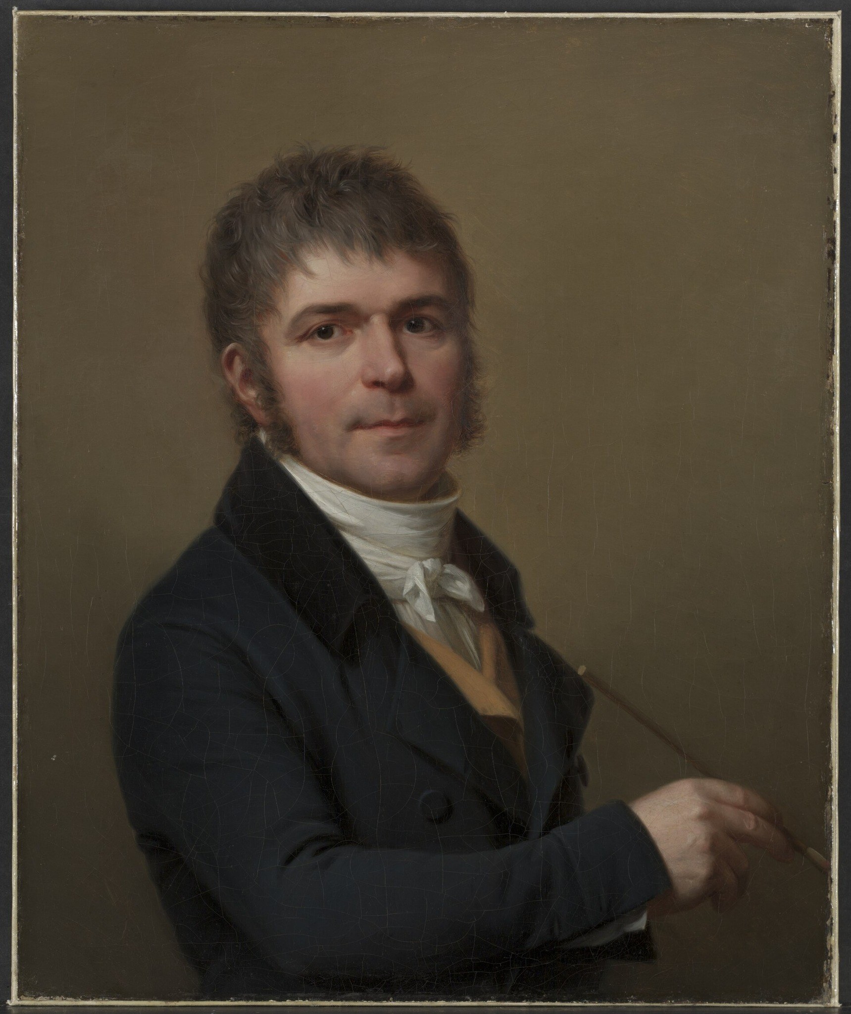 He painted himself in muted browns.