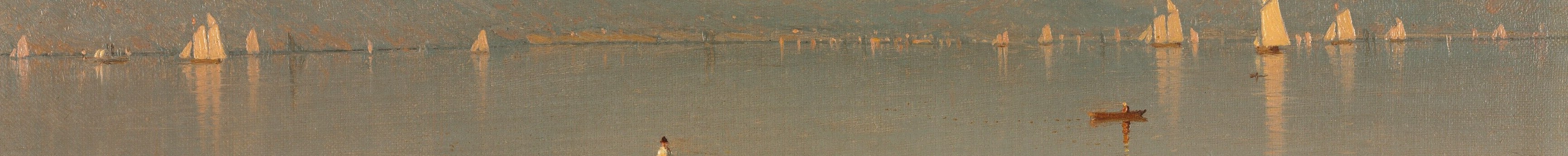 Even the boats are blurred into the haze.