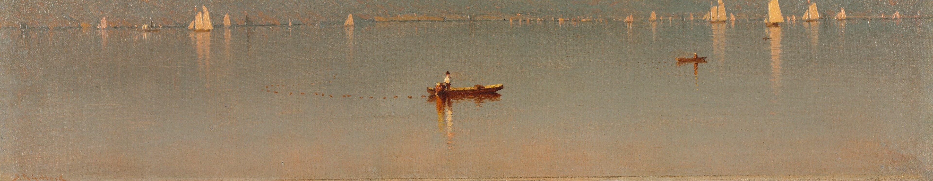 Notice the soft, diffused light on the water.
